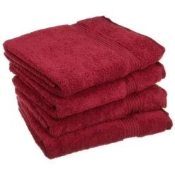 Classic Cotton Absorbent And Quick-Drying 4-Piece Bath Towel Set By Blue Nile Mills -Home Decor Store GUEST 0043961f d060 4d16 b750 0f560e776443