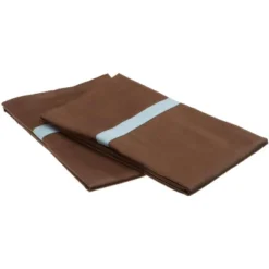 300-Thread Count Cotton Solid 2-Piece Breathable Pillowcase Set By Blue Nile Mills