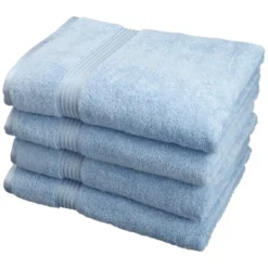 Classic Cotton Absorbent And Quick-Drying 4-Piece Bath Towel Set By Blue Nile Mills -Home Decor Store GUEST 0424fff4 d79b 4a3c ac67 d38245dcb1f5