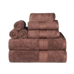 8 Piece Assorted Bath Towel Set, Rayon From Bamboo And Cotton, Ultra-Soft Plush Quick Drying, Solid Terry Towels With Dobby Border By Blue Nile Mills -Home Decor Store GUEST 0c4ed6c7 904d 4e7d 81e3 ac618146bf8b
