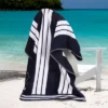 Striped Oversized Extra Large Cotton Beach Towel Set By Blue Nile Mills -Home Decor Store GUEST 0d276eb6 c492 4486 9703 92470b53723d