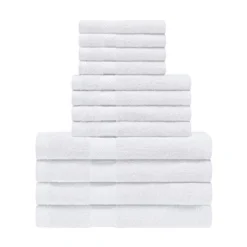 Modern Eco-Friendly Cotton Absorbent 12-Piece Assorted Towel Set - Blue Nile Mills -Home Decor Store GUEST 131b69fc a9b5 484b aefd d34a94bae306