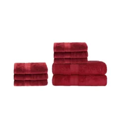 2 Piece Bath Towel And 6 Piece Hand Towel Set, Rayon From Bamboo And Cotton, Plush And Thick, Solid Terry Towels With Dobby Border By Blue Nile Mills -Home Decor Store GUEST 144c5f94 76c7 4b38 94f7 3361a41e6a20