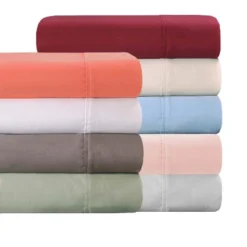 Luxury 700 Thread Count Premium Cotton Sheet Set, Modern Solid Deep Pocket, Includes: One Flat, One Fitted, And Two Pillowcases By Blue Nile Mills -Home Decor Store GUEST 185b7f75 668a 4194 875e 9957e01a744d
