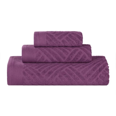 Basketweave Luxury Egyptian Cotton Jacquard 3 Piece Assorted Towel Set By Blue Nile Mills 13 Basketweave Luxury Egyptian Cotton Jacquard 3 Piece Assorted Towel Set By Blue Nile Mills - Image 11