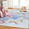 Unicorn Rainbow Colorful Kids Playroom Nursery Washable Indoor Area Rug By Blue Nile Mills -Home Decor Store GUEST 1e156566 d501 4548 9c09 4c8f351fe903
