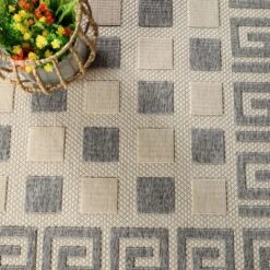 Traditional Geometric Infinity Border Indoor Outdoor Area Rug By Blue Nile Mills -Home Decor Store GUEST 22a55148 9455 4858 8be7 465b1949c21f