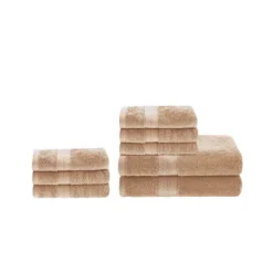 2 Piece Bath Towel And 6 Piece Hand Towel Set, Rayon From Bamboo And Cotton, Plush And Thick, Solid Terry Towels With Dobby Border By Blue Nile Mills -Home Decor Store GUEST 22fc0823 6cf9 4631 9751 c19e4c919823