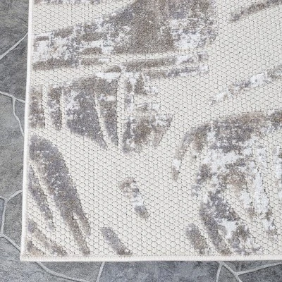 Tropical Leaves Coastal Indoor Outdoor Runner Or Area Rug By Blue Nile Mills 3 Tropical Leaves Coastal Indoor Outdoor Runner Or Area Rug By Blue Nile Mills - Image 2