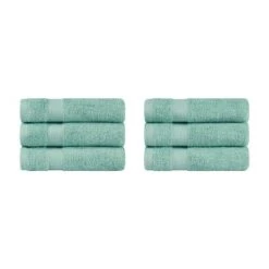 Modern Solid Classic Premium Luxury Cotton 6 Piece Hand Towel Set By Blue Nile Mills -Home Decor Store GUEST 2639aab1 9e12 4192 98f0 ec5d5e68870c