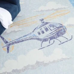 World Traveler Playful Helicopter Kids Playroom Indoor Area Rug By Blue Nile Mills -Home Decor Store GUEST 26cb8468 b53d 4f1e b37f 94e501461cca