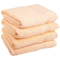 Classic Cotton Absorbent And Quick-Drying 4-Piece Bath Towel Set By Blue Nile Mills -Home Decor Store GUEST 2763afa1 e71b 41e9 8f7c a2cd0f5ebd52