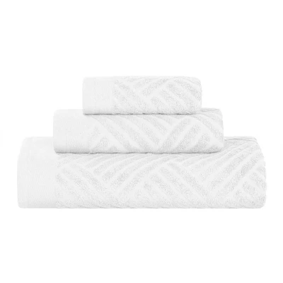 Basketweave Luxury Egyptian Cotton Jacquard 3 Piece Assorted Towel Set By Blue Nile Mills 18 Basketweave Luxury Egyptian Cotton Jacquard 3 Piece Assorted Towel Set By Blue Nile Mills - Image 16