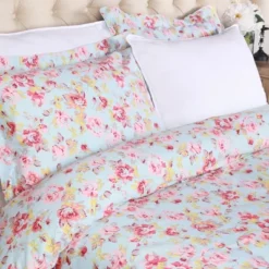 Soft 300 Thread Count Cotton Duvet Cover Bed Set With Pillow Shams, Vintage Floral Or Solid Bedding Bohemian Wildflower By Blue Nile Mills -Home Decor Store GUEST 2f6bb720 c5ac 4d15 8a7b 1017f88b20b2