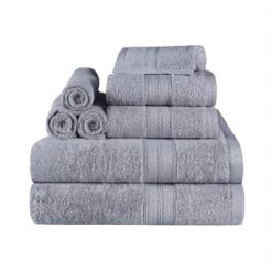 8 Piece Assorted Bath Towel Set, Rayon From Bamboo And Cotton, Ultra-Soft Plush Quick Drying, Solid Terry Towels With Dobby Border By Blue Nile Mills -Home Decor Store GUEST 30553dc8 0be0 47be bbb4 33ffed6b7f62
