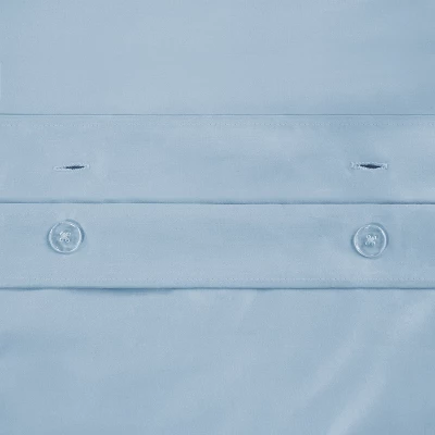 650-Thread Count Cotton Solid Duvet Cover And Sham Set By Blue Nile Mills 4 650-Thread Count Cotton Solid Duvet Cover And Sham Set By Blue Nile Mills - Image 2