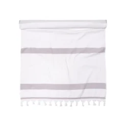 Cotton Oversized Striped Fouta Beach Towel With Tassels By Blue Nile Mills -Home Decor Store GUEST 373dac65 229d 4d1f b5a3 9d24ae9c9f54