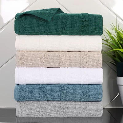 Ribbed Cotton Highly Absorbent Medium Weight Bath Towels, Set Of 3 By Blue Nile Mills 10 Ribbed Cotton Highly Absorbent Medium Weight Bath Towels, Set Of 3 By Blue Nile Mills - Image 8