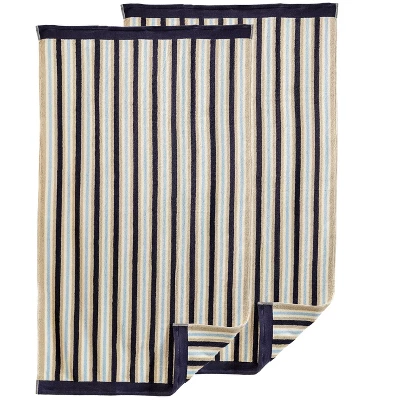 Cotton Modern Stripe 2-Piece Quick Drying Bath Towel Set By Blue Nile Mills 5 Cotton Modern Stripe 2-Piece Quick Drying Bath Towel Set By Blue Nile Mills - Image 3