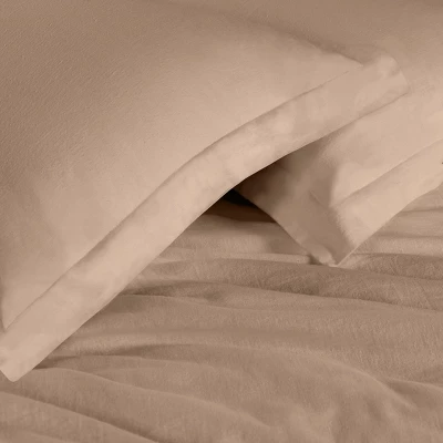 Cotton Linen Garment Washed 3 Piece Duvet Cover Set With Pillow Shams By Blue Nile Mills 4 Cotton Linen Garment Washed 3 Piece Duvet Cover Set With Pillow Shams By Blue Nile Mills - Image 2