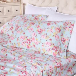 Soft 300 Thread Count Cotton Sheet Bed Set, Vintage Floral Or Solid Bedding Bohemian Wildflower By Blue Nile Mills -Home Decor Store GUEST 3af06fd5 37cd 4e6b 9f91 922e1db38448