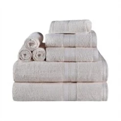 8 Piece Assorted Bath Towel Set, Rayon From Bamboo And Cotton, Ultra-Soft Plush Quick Drying, Solid Terry Towels With Dobby Border By Blue Nile Mills -Home Decor Store GUEST 3d57199d 75c9 4fa0 bd03 d50e468ae1ec