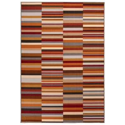 Modern Striped Block Non-Slip Washable Indoor/ Outdoor Area Rug By Blue Nile Mills 9 Modern Striped Block Non-Slip Washable Indoor/ Outdoor Area Rug By Blue Nile Mills - Image 7