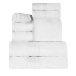 Cotton Highly Absorbent Solid Assorted 8-Piece Towel Set By Blue Nile Mills -Home Decor Store GUEST 3e6592f0 b310 4332 bd3f cb2a483a31b5