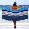 Contemporary Striped Cotton Large Oversized Beach Towel By Blue Nile Mills -Home Decor Store GUEST 43082e09 d73b 4a7f ae1b 59d157519fcb