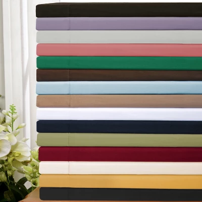 530 Thread Count Solid Deep Pocket Cotton Luxury Premium Bed Sheet Set By Blue Nile Mills 5 530 Thread Count Solid Deep Pocket Cotton Luxury Premium Bed Sheet Set By Blue Nile Mills - Image 3