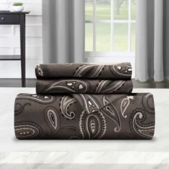 Vintage Modern Floral Paisley Flannel Cotton Duvet Cover Set By Blue Nile Mills -Home Decor Store GUEST 4a3bcf2d ba9d 4c0c ba6a 53fd21e41e38