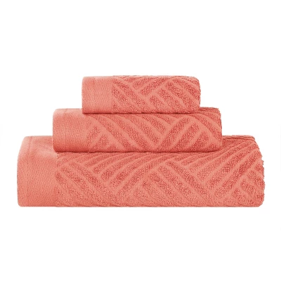 Basketweave Luxury Egyptian Cotton Jacquard 3 Piece Assorted Towel Set By Blue Nile Mills 10 Basketweave Luxury Egyptian Cotton Jacquard 3 Piece Assorted Towel Set By Blue Nile Mills - Image 8