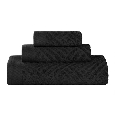 Basketweave Luxury Egyptian Cotton Jacquard 3 Piece Assorted Towel Set By Blue Nile Mills 9 Basketweave Luxury Egyptian Cotton Jacquard 3 Piece Assorted Towel Set By Blue Nile Mills - Image 7