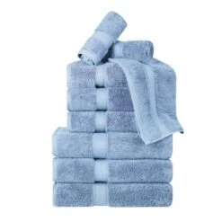 Premium Cotton 800 GSM Heavyweight Plush Luxury 9 Piece Bathroom Towel Set By Blue Nile Mills -Home Decor Store GUEST 4f71f97d 6e21 426d bcb1 10638c5b4656