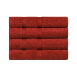 Smart Dry 4 Piece Plush Quick-Drying Highly-Absorbent Solid 100% Cotton Bath Towel Set By Blue Nile Mills -Home Decor Store GUEST 4fab83cd b97e 4cad 9e60 86a60189edb1