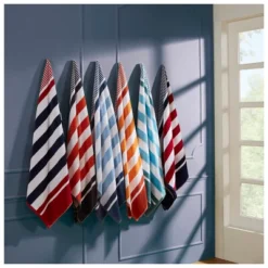 Textured Cotton Oversized Stripe Beach Towels (Set Of 2) By Blue Nile Mills -Home Decor Store GUEST 4fd72af0 513e 41c1 9a6b 71af049e691e