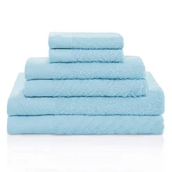 Basketweave Jacquard Cotton Modern Absorbent 6-Piece Towel Set By Blue Nile Mills -Home Decor Store GUEST 5004d3b1 960d 432f b0d5 f8dada5cb304