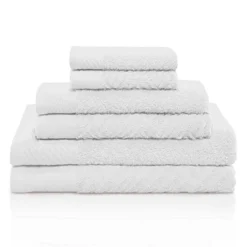 Basketweave Jacquard Cotton Modern Absorbent 6-Piece Towel Set By Blue Nile Mills -Home Decor Store GUEST 52b99c67 541d 491a ad42 938c57824051