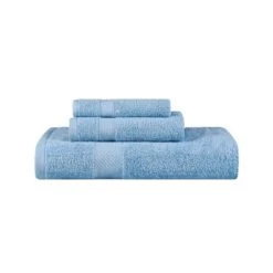 Modern Solid Classic Luxury Cotton 3 Piece Bath, Face, And Hand Towel Set By Blue Nile Mills -Home Decor Store GUEST 56324b8d 960f 4766 8cca 54bfb13c79f8