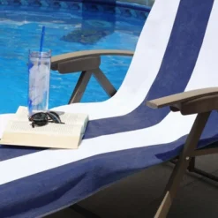 Cabana Striped Cotton Standard Size Towel/ Chaise Lounge Chair Cover Set By Blue Nile Mills -Home Decor Store GUEST 56a3e5fd d62f 42a5 91de 2e10b76e6187