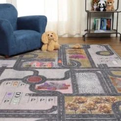 Country Road Kids Playroom Nursery Washable Indoor Area Rug By Blue Nile Mills -Home Decor Store GUEST 588d19dd b7d6 4bab bcbc db14fc9af3b5