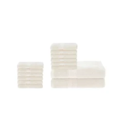 2 Piece Bath Towel And 12 Piece Face Towel Set, Rayon From Bamboo And Cotton, Plush And Thick, Solid Terry Towels With Dobby Border By Blue Nile Mills -Home Decor Store GUEST 59aed0f6 c1ae 416c 9f45 55d556cb6323