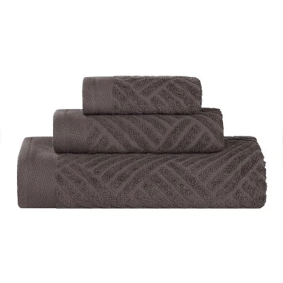 Basketweave Luxury Egyptian Cotton Jacquard 3 Piece Assorted Towel Set By Blue Nile Mills 11 Basketweave Luxury Egyptian Cotton Jacquard 3 Piece Assorted Towel Set By Blue Nile Mills - Image 9