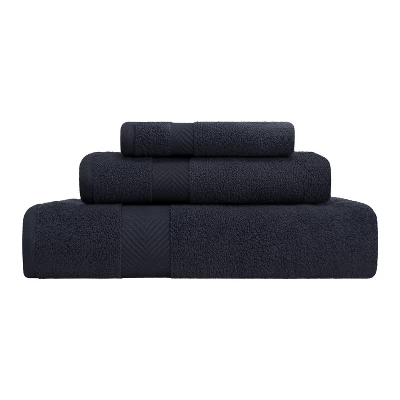 Contemporary Quick-Drying Zero-Twist Cotton 3-Piece Towel Set By Blue Nile Mills 5 Contemporary Quick-Drying Zero-Twist Cotton 3-Piece Towel Set By Blue Nile Mills - Image 3