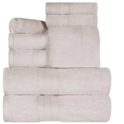 Cotton Highly Absorbent Solid Assorted 8-Piece Towel Set By Blue Nile Mills -Home Decor Store GUEST 5d085936 903e 4f61 b70a 708e95c739a7