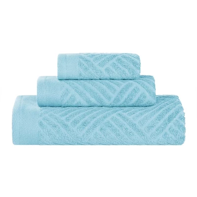 Basketweave Luxury Egyptian Cotton Jacquard 3 Piece Assorted Towel Set By Blue Nile Mills 16 Basketweave Luxury Egyptian Cotton Jacquard 3 Piece Assorted Towel Set By Blue Nile Mills - Image 14