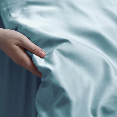 300 Thread Count Rayon From Bamboo Solid 3 Piece Duvet Cover Set By Blue Nile Mills 4 300 Thread Count Rayon From Bamboo Solid 3 Piece Duvet Cover Set By Blue Nile Mills - Image 2