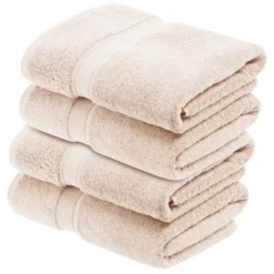 Premium Cotton 800 GSM Heavyweight Plush Luxury 4 Piece Bathroom Towel Set By Blue Nile Mills -Home Decor Store GUEST 64e1ac50 3974 4b45 80f8 3a036b4594f9