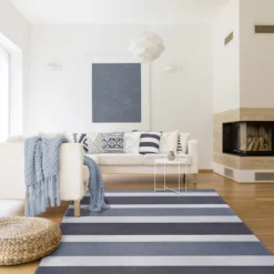 Modern Classic Coastal Stripes Indoor/ Outdoor Area Rug By Blue Nile Mills -Home Decor Store GUEST 669fb709 346f 407c 862b ecd5ba5379c9