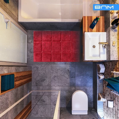 Plush And Absorbent Non-Slip Cotton Checkered 2-Piece Bath Rug Set By Blue Nile Mills 3 Plush And Absorbent Non-Slip Cotton Checkered 2-Piece Bath Rug Set By Blue Nile Mills